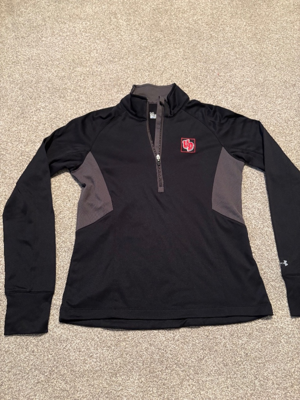 Under Armour Dayton Flyers ColdGear 1/4 Zip Pullover Black L